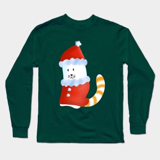 Cat Christmas  , Christmas funny gnomes Cute Merry Christmas Gift Sticker celebration  concept Long Sleeve T-Shirt